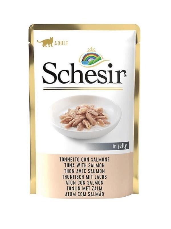 Schesir Pouch Jelly Ton Balıklı Somonlu Kıyılmış Kedi Konservesi 85 GR | SRC: Barcode: 8005852171139